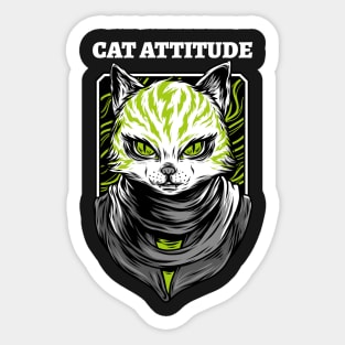 Angry cat attitude Sticker